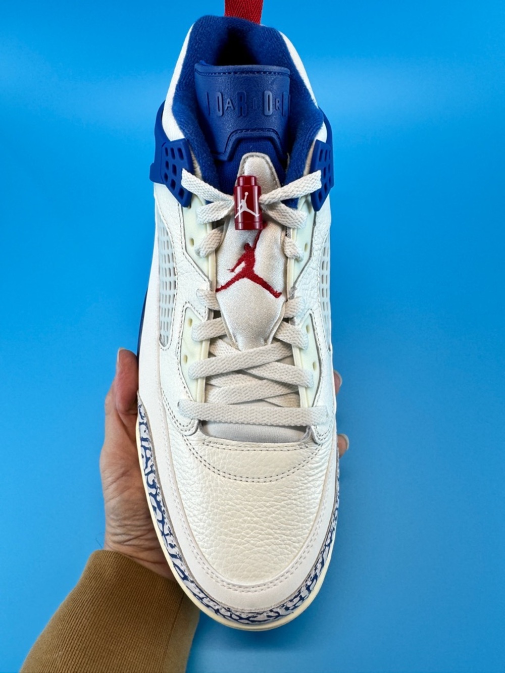 Nike Air Jordan Spizike Low Sail Storm Blue Sz 8 Brand New Box No Lid Fast Ship - Picture 6 of 10